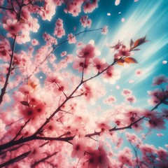 Cherry blossom, sakura, spring background 