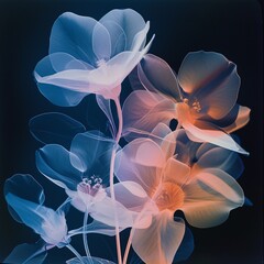 hologram flower on background