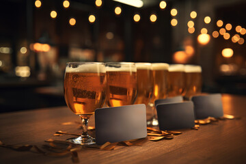 An engaging visual of a local brewery offering electronic gift cards for beer enthusiasts, highlighting the role of digital gifting in supporting local beverage businesses. Generative Ai.