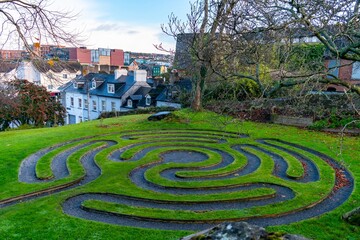 Irish labyrinth garden located at Saint Fin Barre's Cathedral in Cork