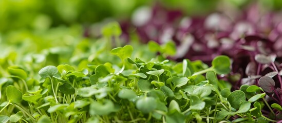 Fresh organic micro greens for salads or recipes.