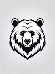 Bear vector logo illustration on isolated background
