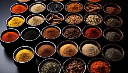 exquisite spices and herbs showcase detailed beauty