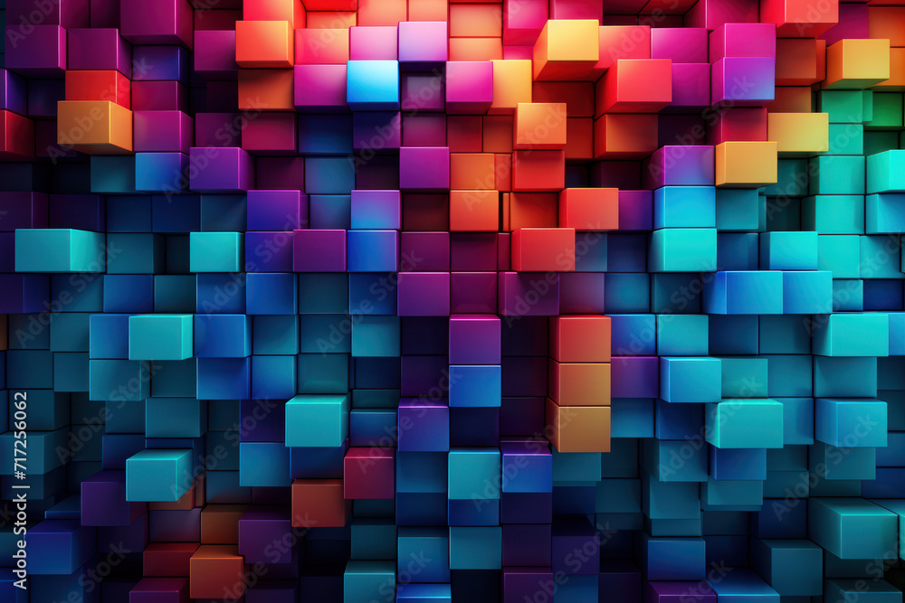 Fototapete a digital pixel art pattern, offering a playful and retro-inspired background for text related to ga