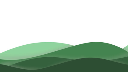 Obraz premium Green gradient landscape illustration