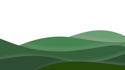Green gradient landscape illustration