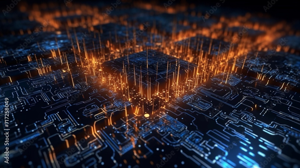 Poster abstract technology background ideal for neural net ai generative