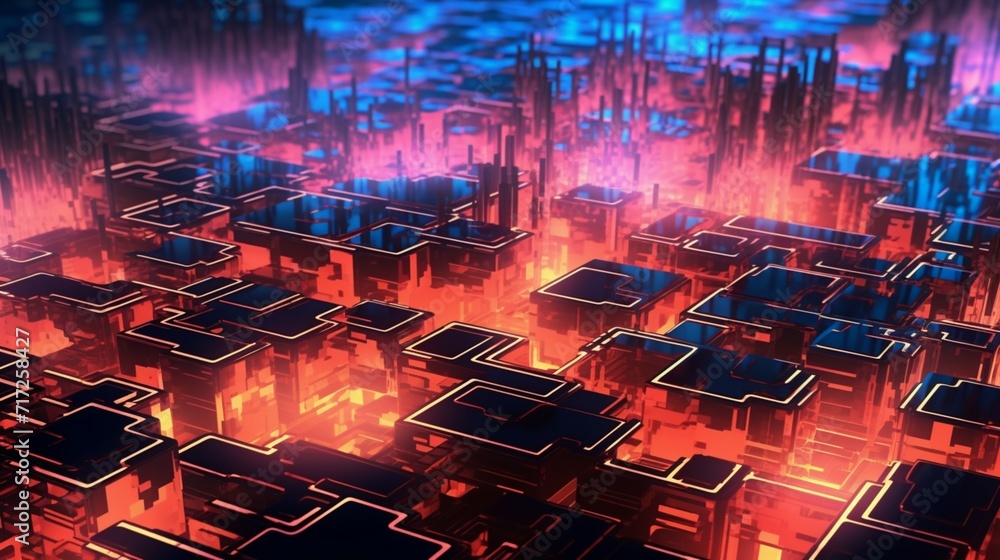 Poster abstract technology background ai generative