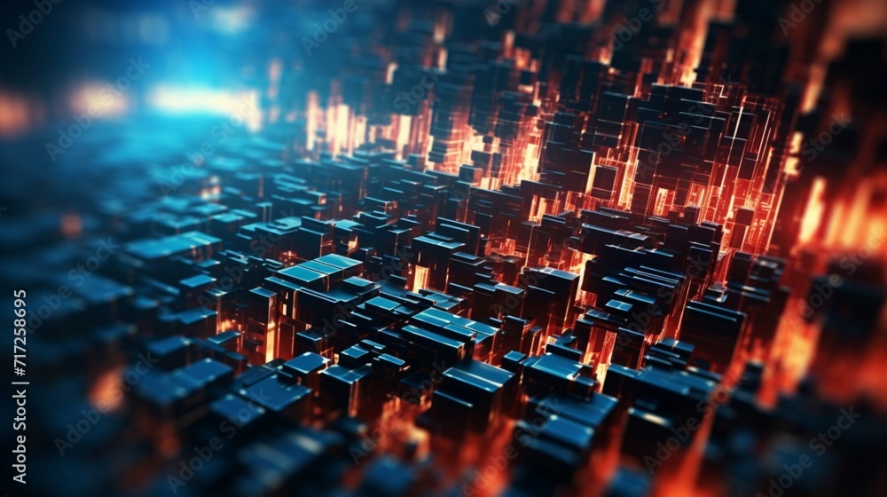 Poster abstract technology background ai generative