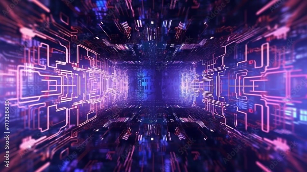 Poster abstract technology background ideal for neural net ai generative