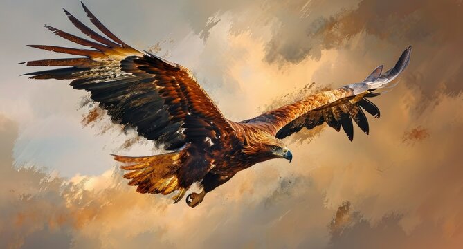 a bird flying through a windless, an eagle animal illustrations, multiple exposure