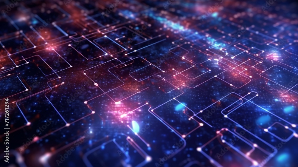 Poster abstract technology background ideal for neural net ai generative
