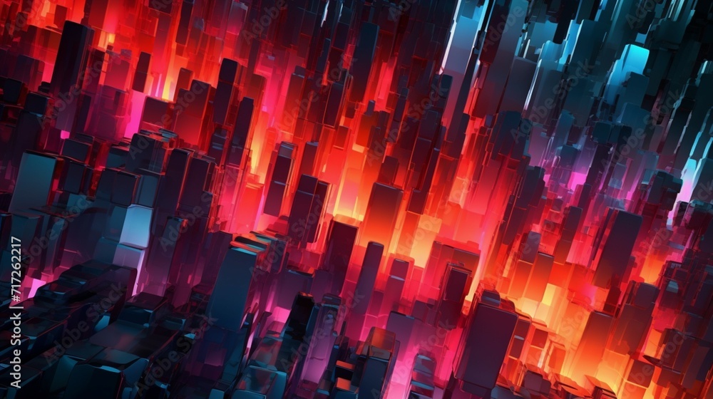 Fototapete Digital abstract background Ai Generative