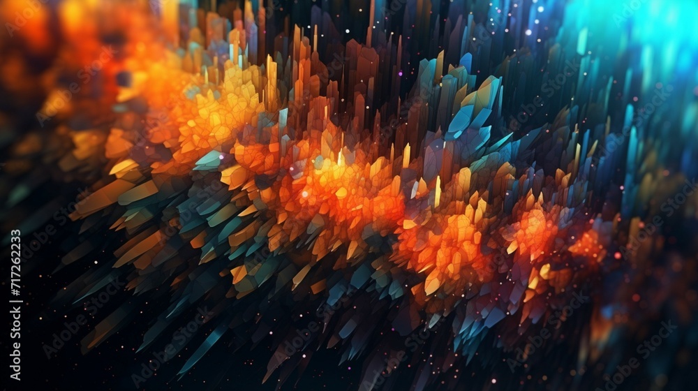 Poster digital abstract background ai generative