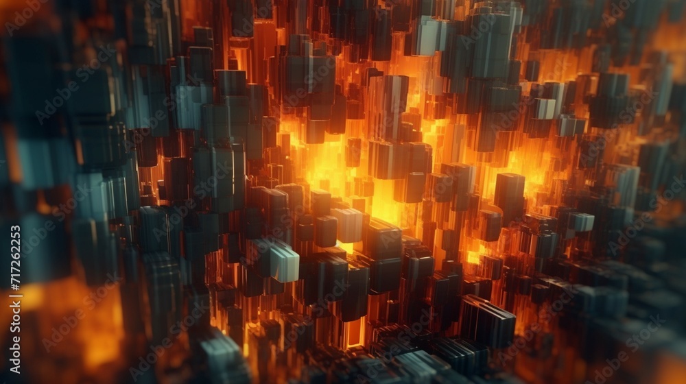 Poster digital abstract background ai generative