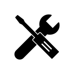 Repair tools icon vector. tool icon vector. setting icon vector. Wrench and screwdriver. support, Service