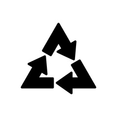 Recycle icon vector. Recycling vector icon.