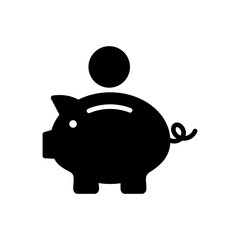 Piggy bank icon vector. piggy money icon