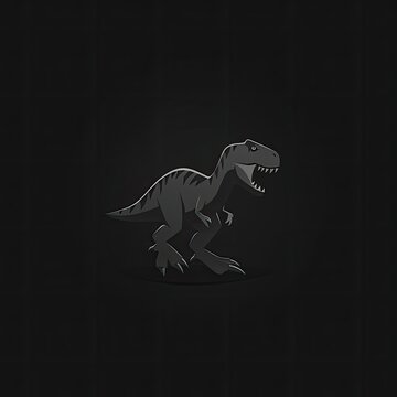 Dinosaur Animal Logo Minimal Design Object Generative AI