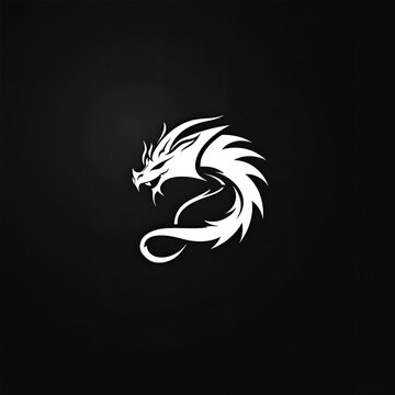 Dragon Animal Logo Minimal Illustration Symbol Generative AI