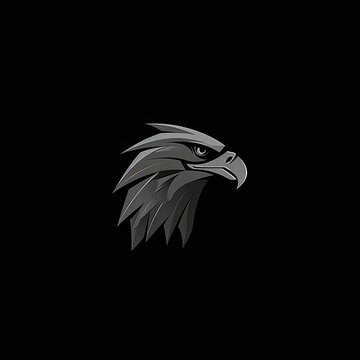 Eagle Animal Logo Black And White Illustration Symbol Generative AI