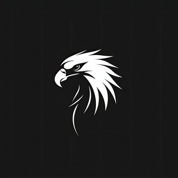 Eagle Animal Logo Grayscale Design Symbol Generative AI