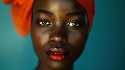 beautiful african girl portrait generative ai