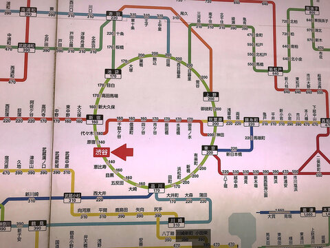 train map Tokyo Japan