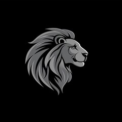 Fototapeta premium Lion Animal Logo Sleek Design Symbol Generative AI