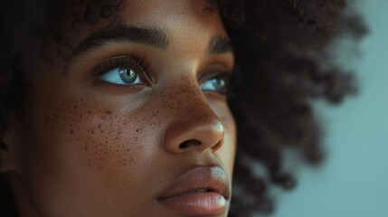 elegant young African American woman in a studio generative ai