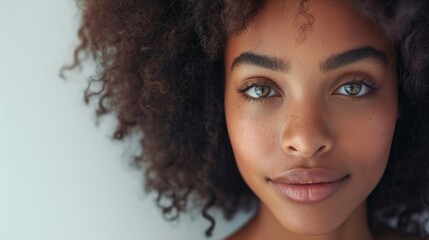 elegant young African American woman in a studio generative ai
