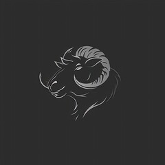 Sheep Animal Logo Black And White Illustration Symbol Generative AI