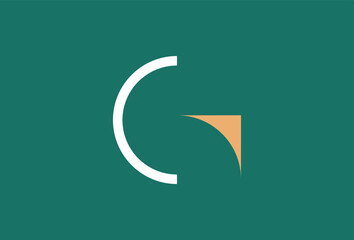 Simple Minimalist Initial Letter G, Arrow Icon Logo