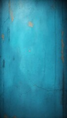 Obraz premium Vintage grunge blue concrete texture wall background with vignette.