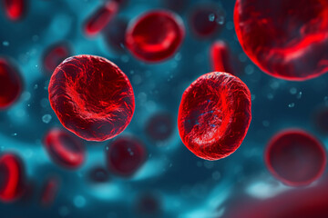 Erythrocytes against a backdrop of other cells for contrast