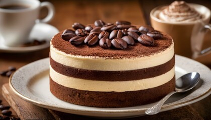 Italian dessert tiramisu cake