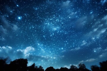 Fototapeta na wymiar the sky at night's breathtakingly dazzling stars. Generative AI