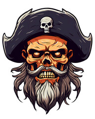 Obraz premium Skull pirate art illustrations for stickers, tshirt design, poster etc 