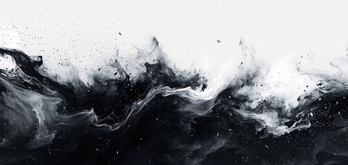 Abstract liquid ink on a white background  - obrazy, fototapety, plakaty