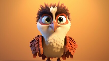 A cute cartoon osprey character Ai Generative