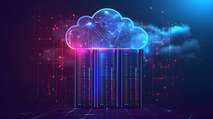 Obraz premium Cloud computing and online storage technology concept