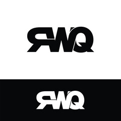 RWQ letter monogram logo design vector