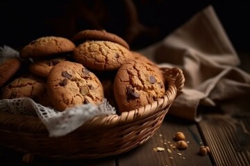 Obraz na płótnie Canvas Delicious homemade cookies. Generative AI