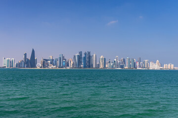 Fototapeta premium Doha Skyline Viewpoint, Doha, Qatar