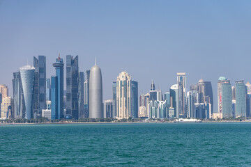 Fototapeta na wymiar Doha Skyline Viewpoint, Doha, Qatar