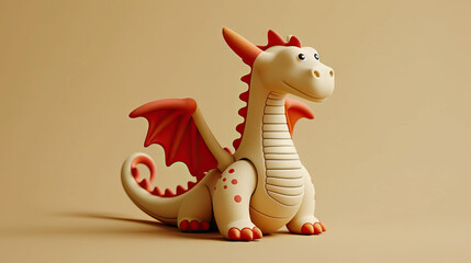 cute dragon toy for 2024 chinese new year background - ai generated abstract art