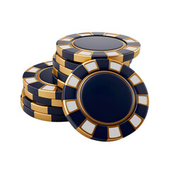 3D casino chips, gaming chips, gold chips