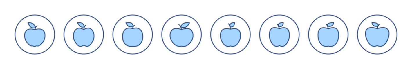 Apple icon vector. Apple sign and symbols for web design.