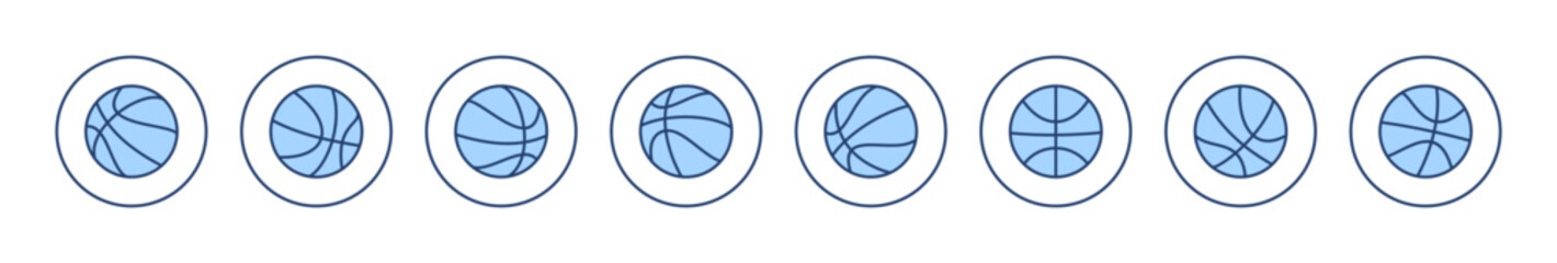 Fototapeta premium Basketball icon vector. Basketball ball sign and symbol