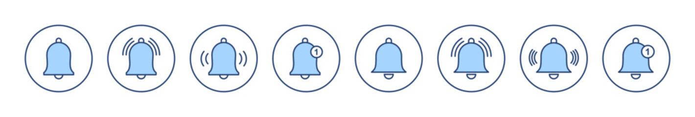 Bell icon vector. Notification sign and symbol for web site design